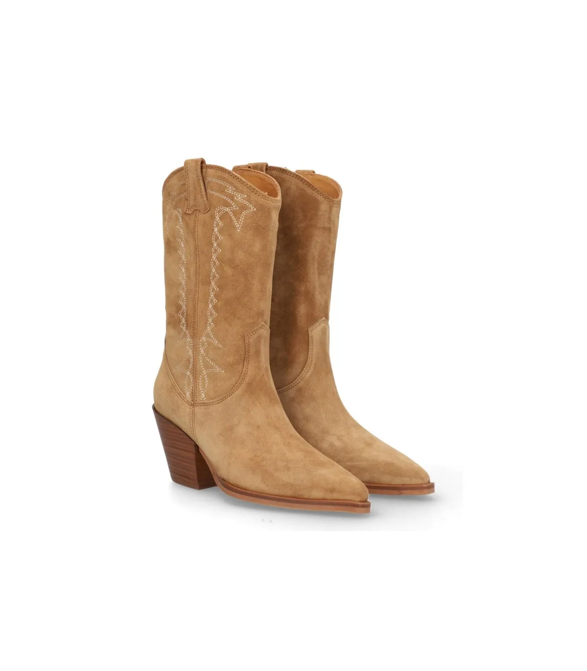 Bota en serraje cuero de mujer