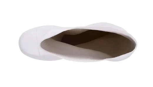 Bota pocera blanca, nitrilo/pvc puntera y plantilla de acero Blanco