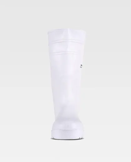 Bota pocera blanca, nitrilo/pvc puntera y plantilla de acero Blanco