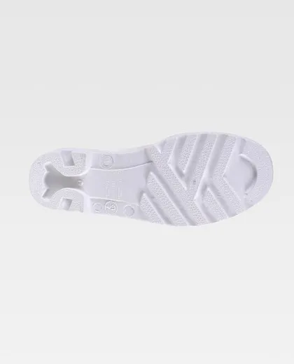 Bota pocera blanca, nitrilo/pvc puntera y plantilla de acero Blanco