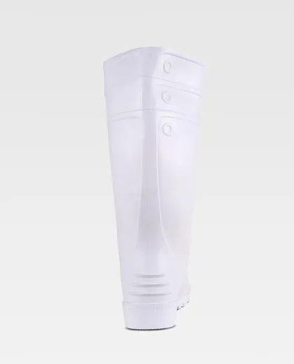 Bota pocera blanca, nitrilo/pvc puntera y plantilla de acero Blanco