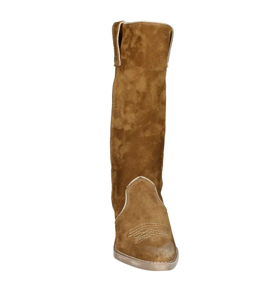 Bota Serraje Cuero Cowboy Media CaÑa