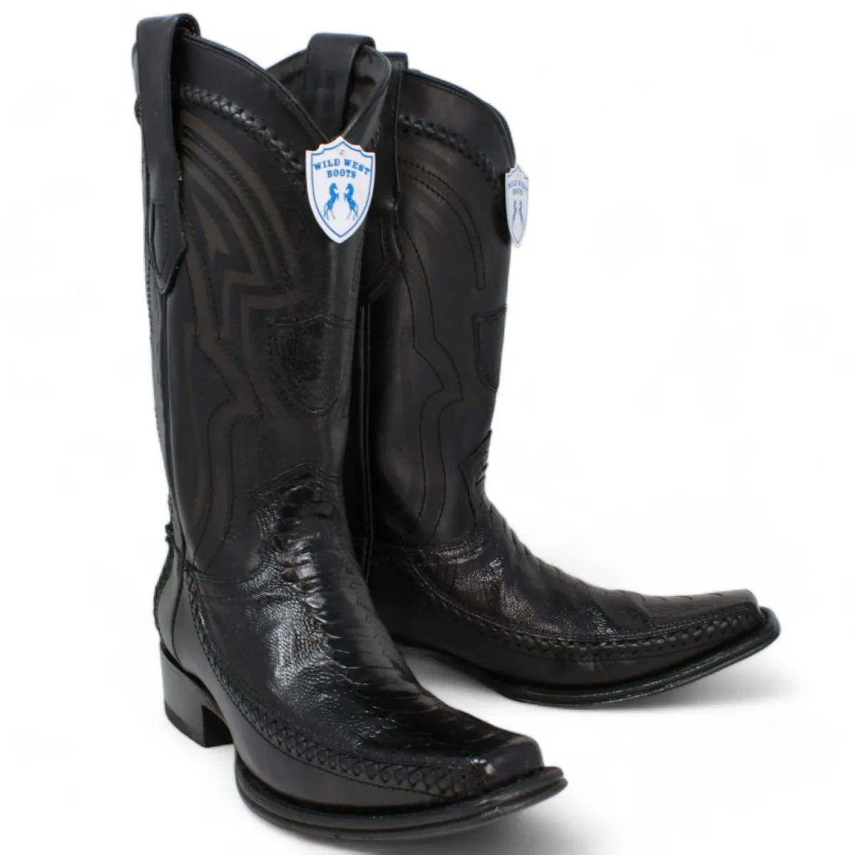 BOTAS DE PATA DE AVESTRUZ CON VENADO ORIGINAL EN HORMA EUROPEA WW277LF0505