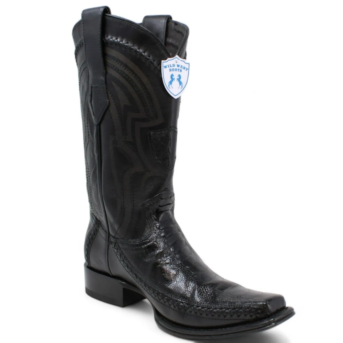BOTAS DE PATA DE AVESTRUZ CON VENADO ORIGINAL EN HORMA EUROPEA WW277LF0505