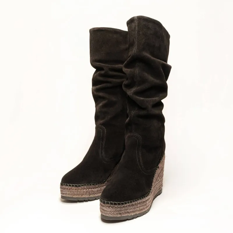Botas Olivo Cuña Alta Negro