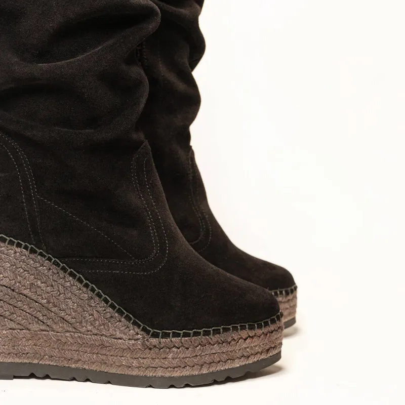 Botas Olivo Cuña Alta Negro