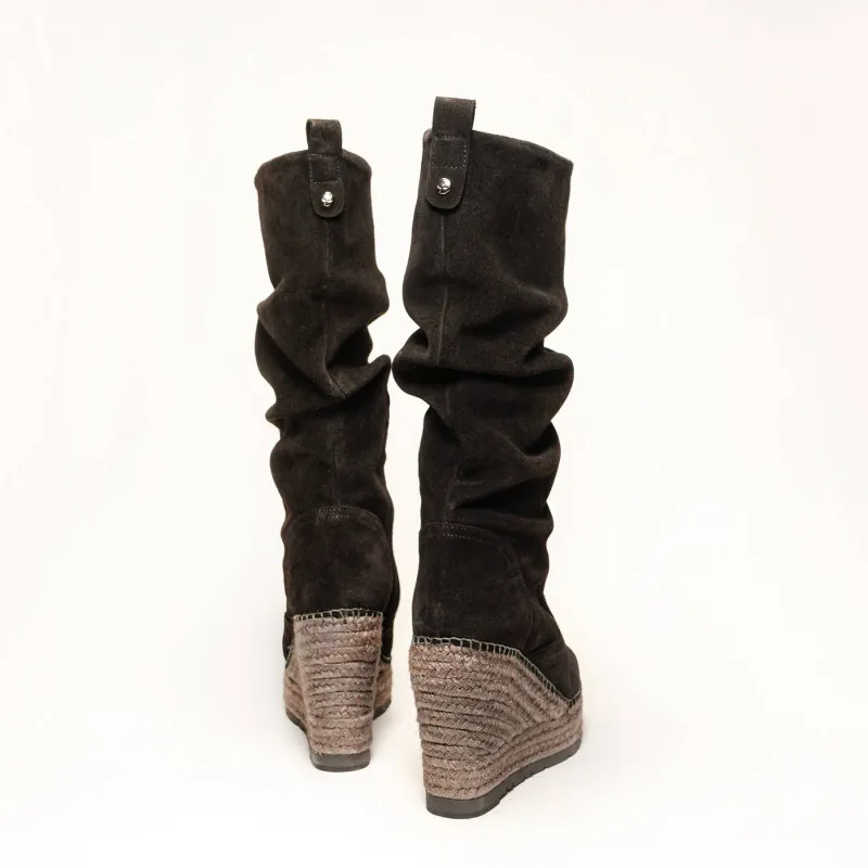Botas Olivo Cuña Alta Negro