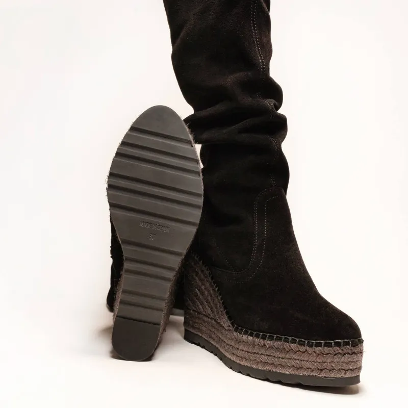 Botas Olivo Cuña Alta Negro