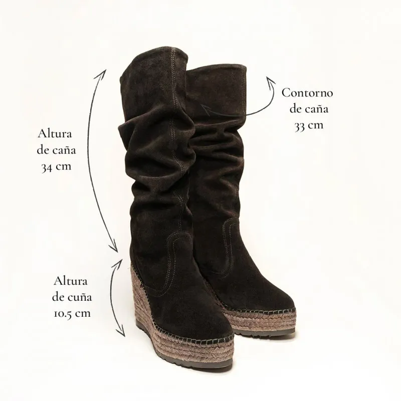 Botas Olivo Cuña Alta Negro