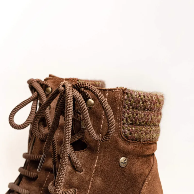 Botas Roble Cuña Alta Marrón