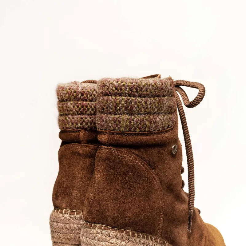 Botas Roble Cuña Alta Marrón