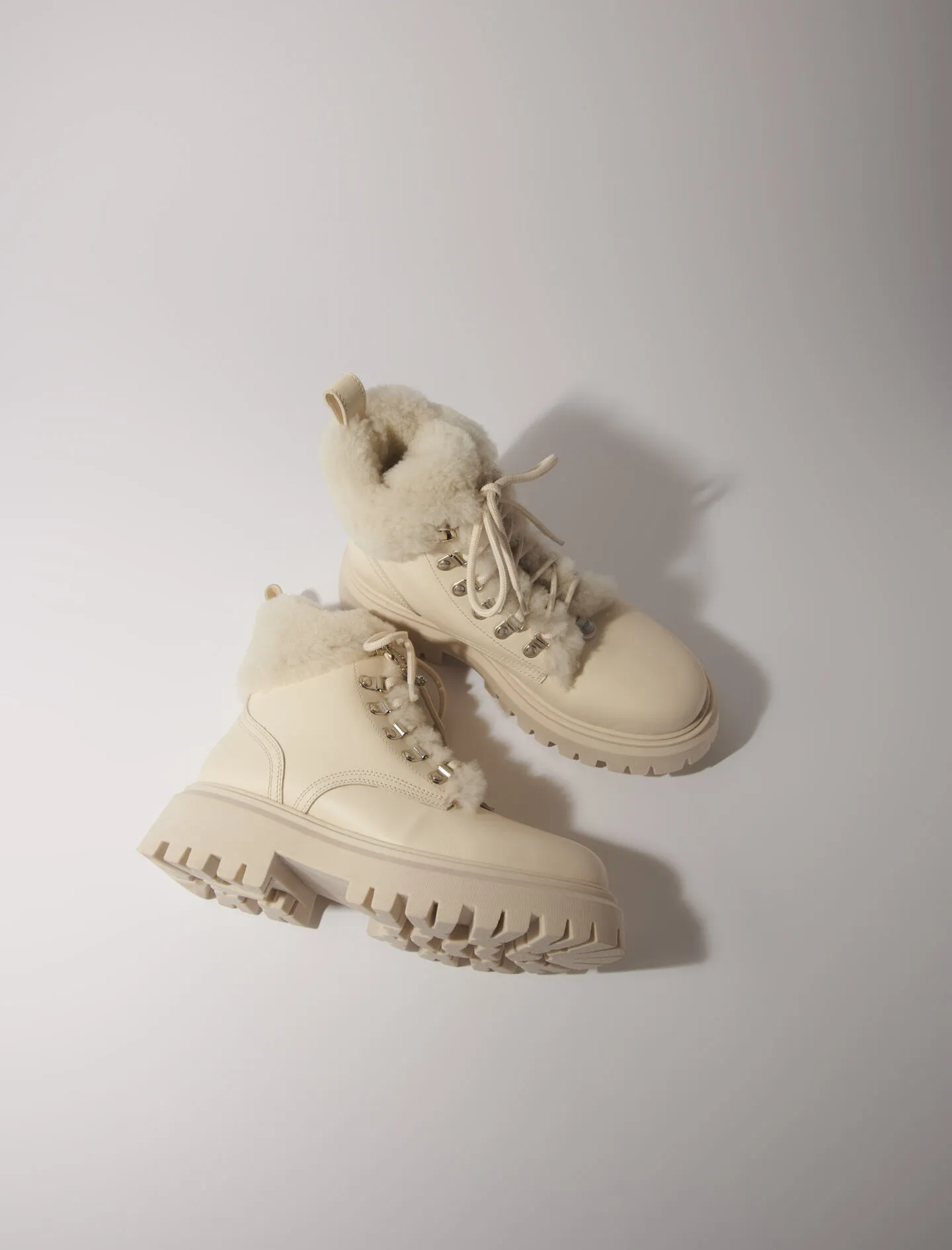 Botines chunky de pelo sintético