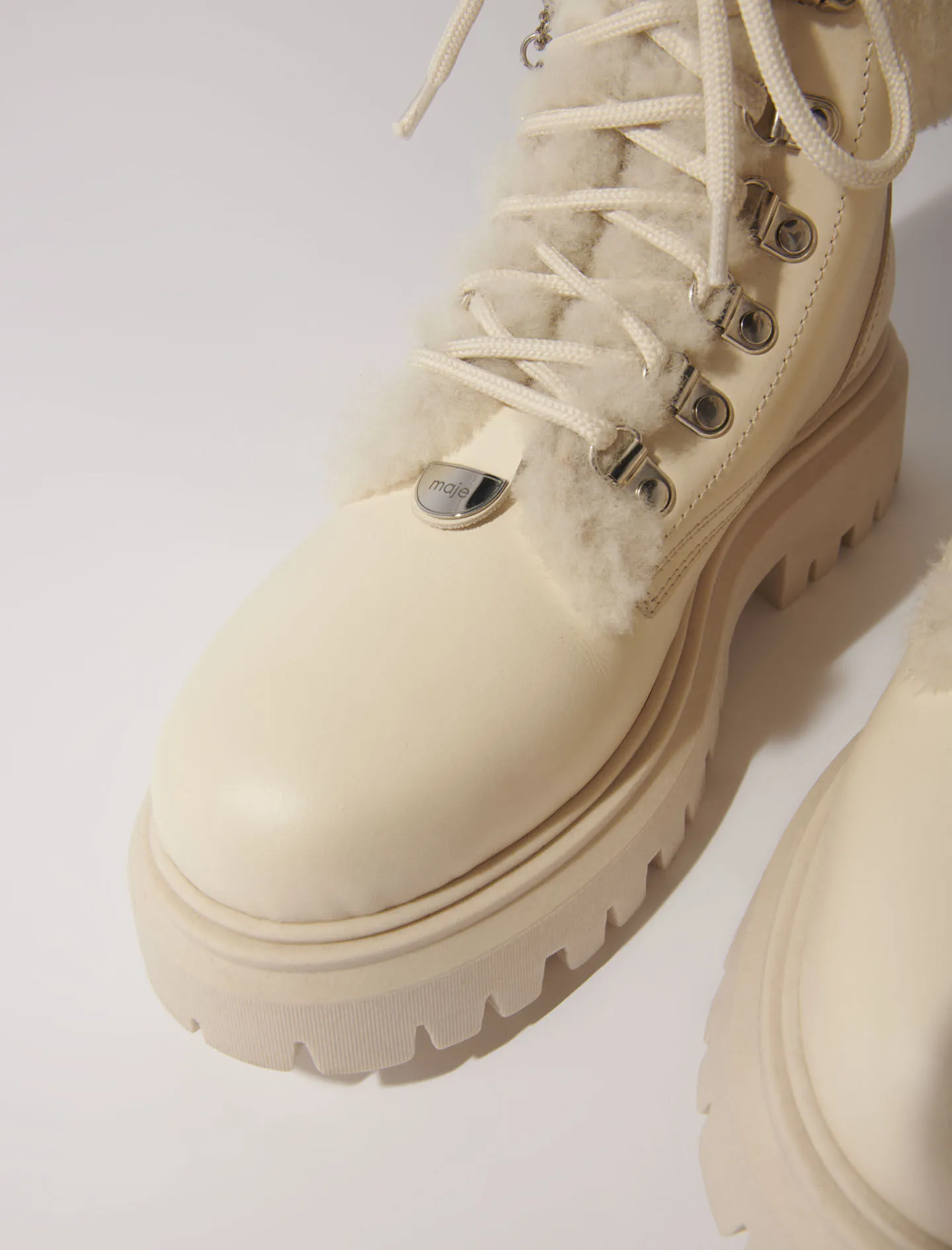 Botines chunky de pelo sintético