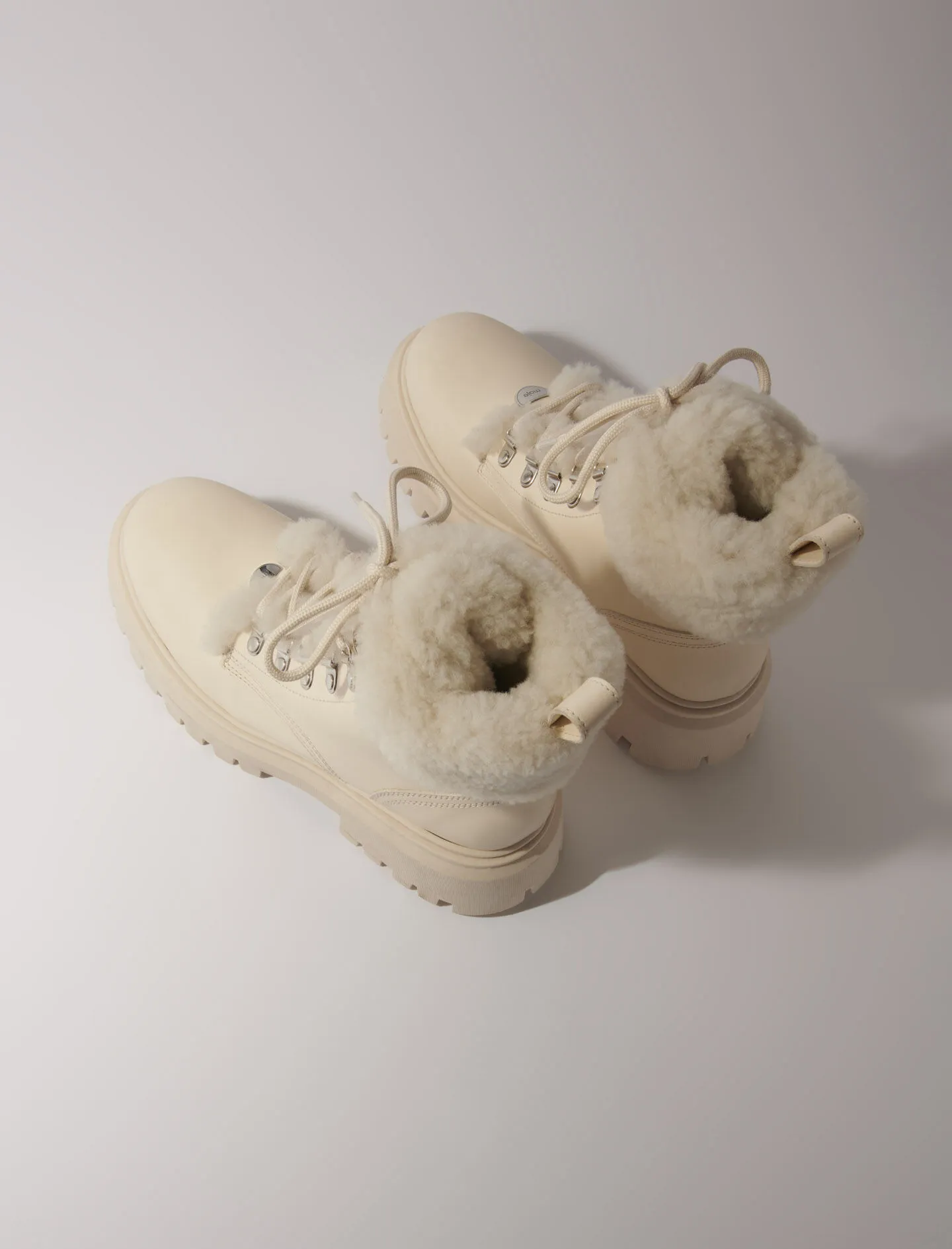 Botines chunky de pelo sintético