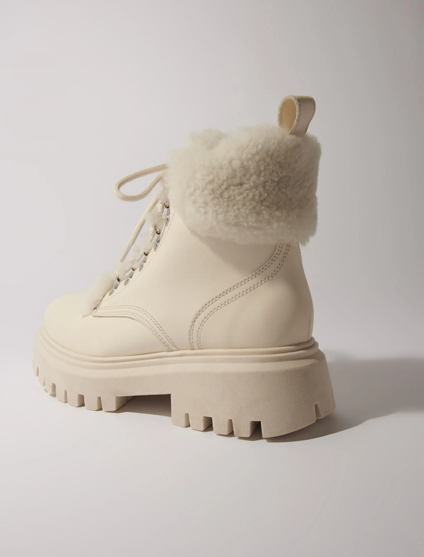 Botines chunky de pelo sintético