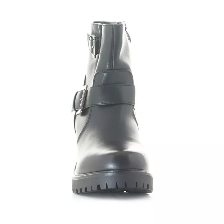 Botines tacón Owel austin negros con dos tiras y hebillas