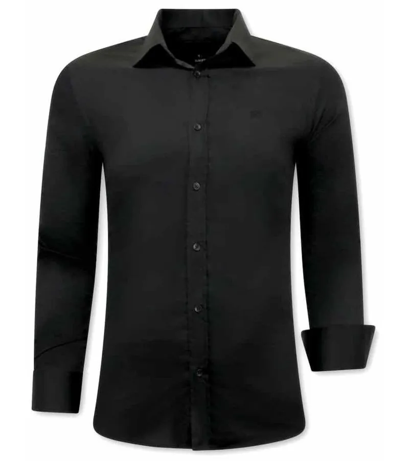 CAMISA CLASICA HOMBRE   3078   NEGRO