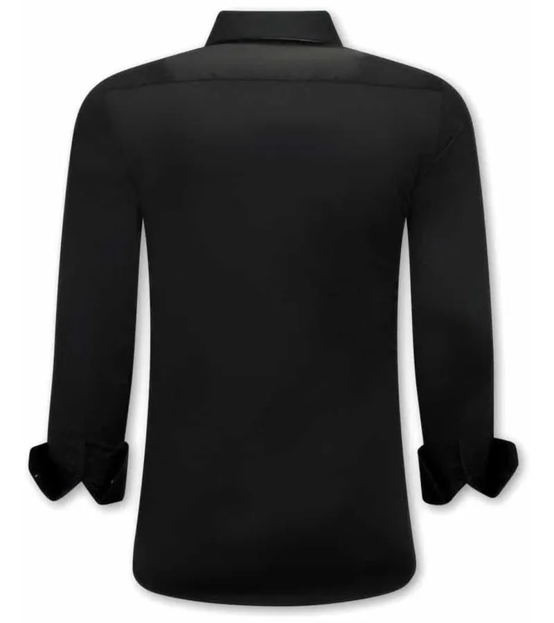 CAMISA CLASICA HOMBRE   3078   NEGRO