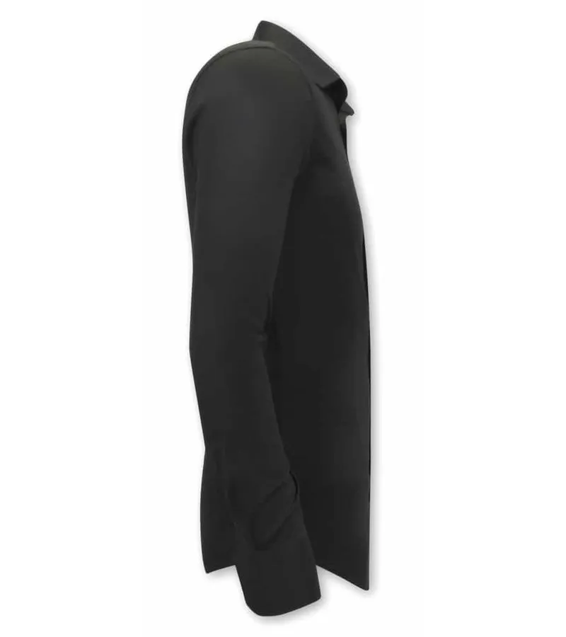 CAMISA CLASICA HOMBRE   3078   NEGRO