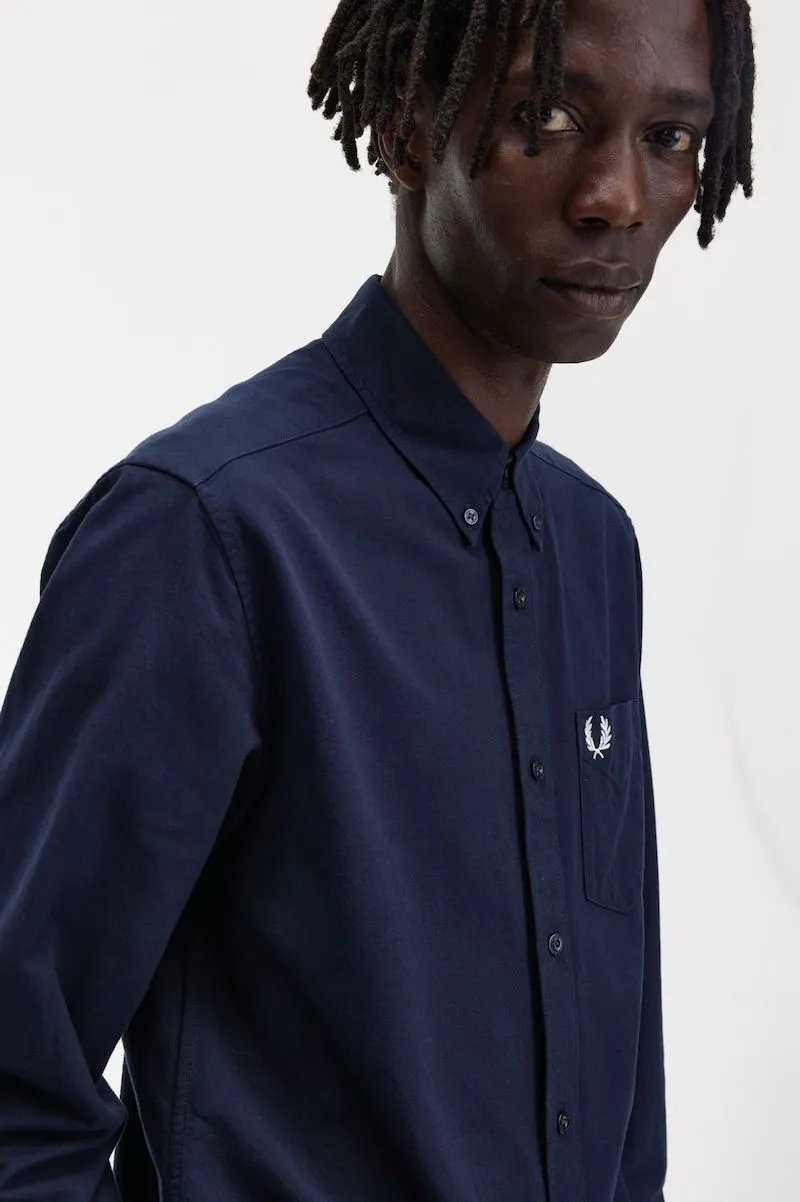 CAMISA OXFORD AZUL MARINO DE FRED PERRY  GRIS