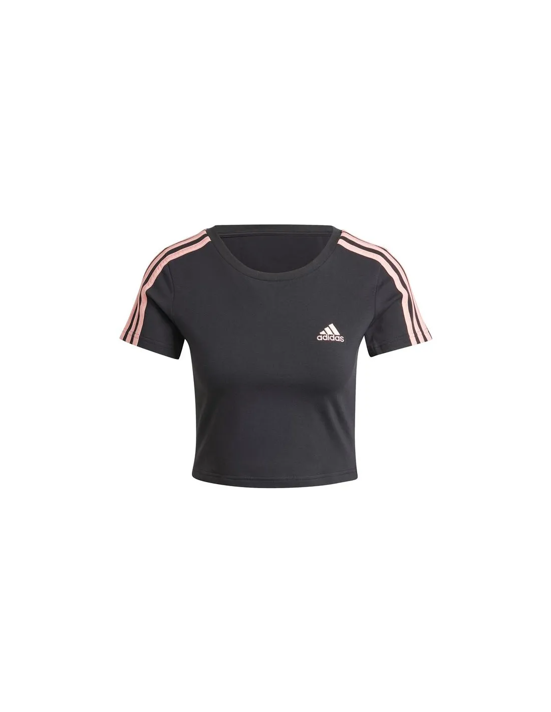 Camiseta adidas Essentials 3 Bandas Baby Mujer Negro