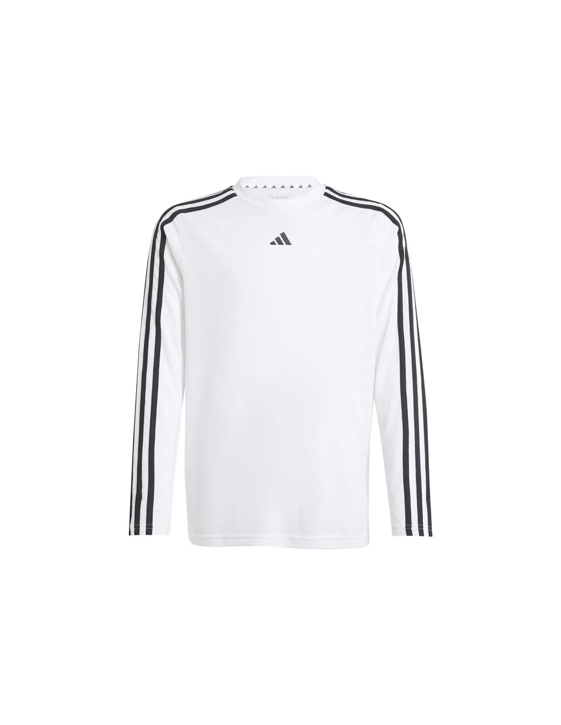 Camiseta adidas Train Essentials Logo Longsleeve Infantil Blanco/Negro