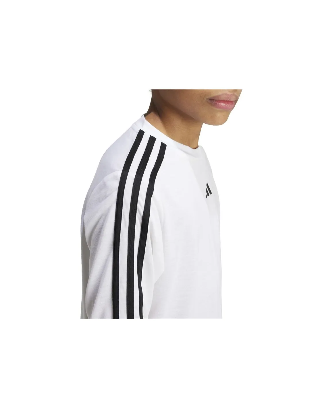 Camiseta adidas Train Essentials Logo Longsleeve Infantil Blanco/Negro