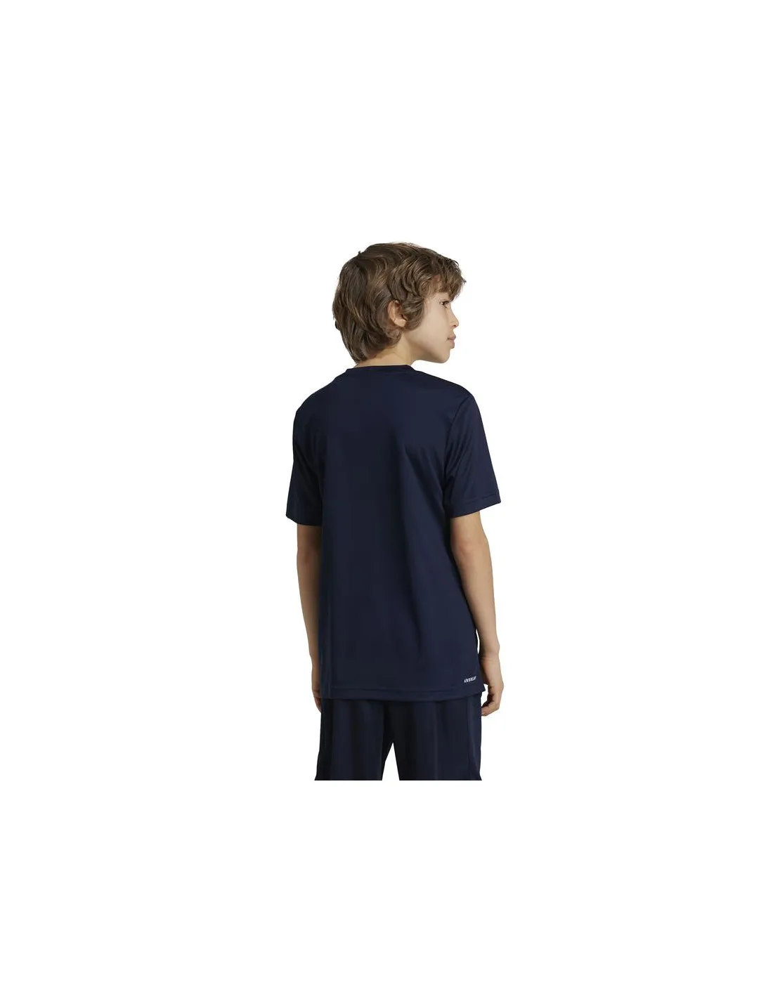 Camiseta de Fitness adidas Train Essentials Logo Regular Fit Infantil Azul