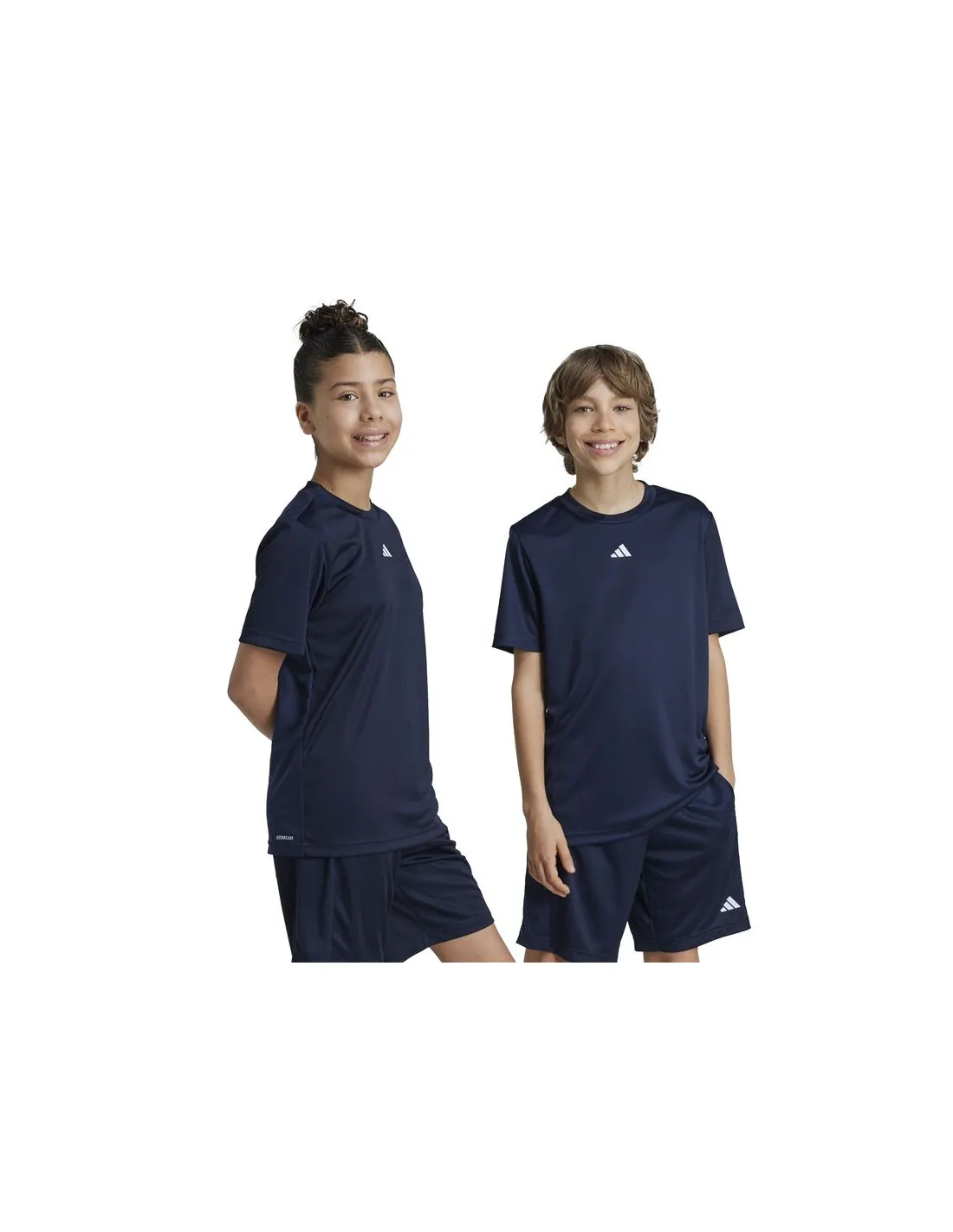 Camiseta de Fitness adidas Train Essentials Logo Regular Fit Infantil Azul