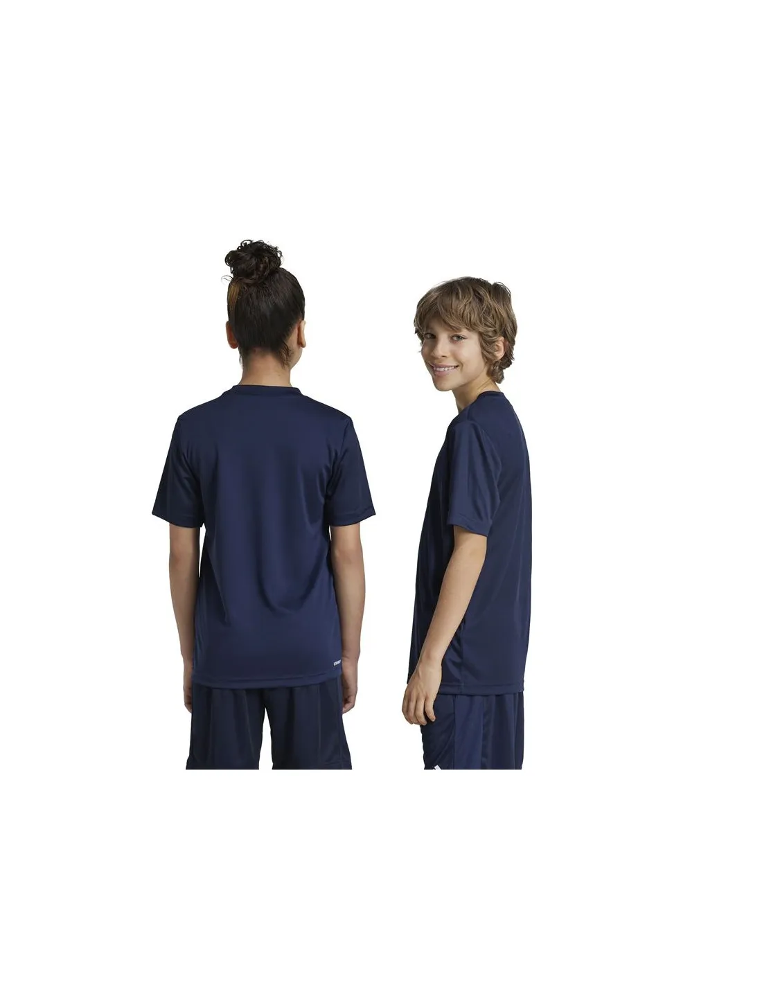 Camiseta de Fitness adidas Train Essentials Logo Regular Fit Infantil Azul