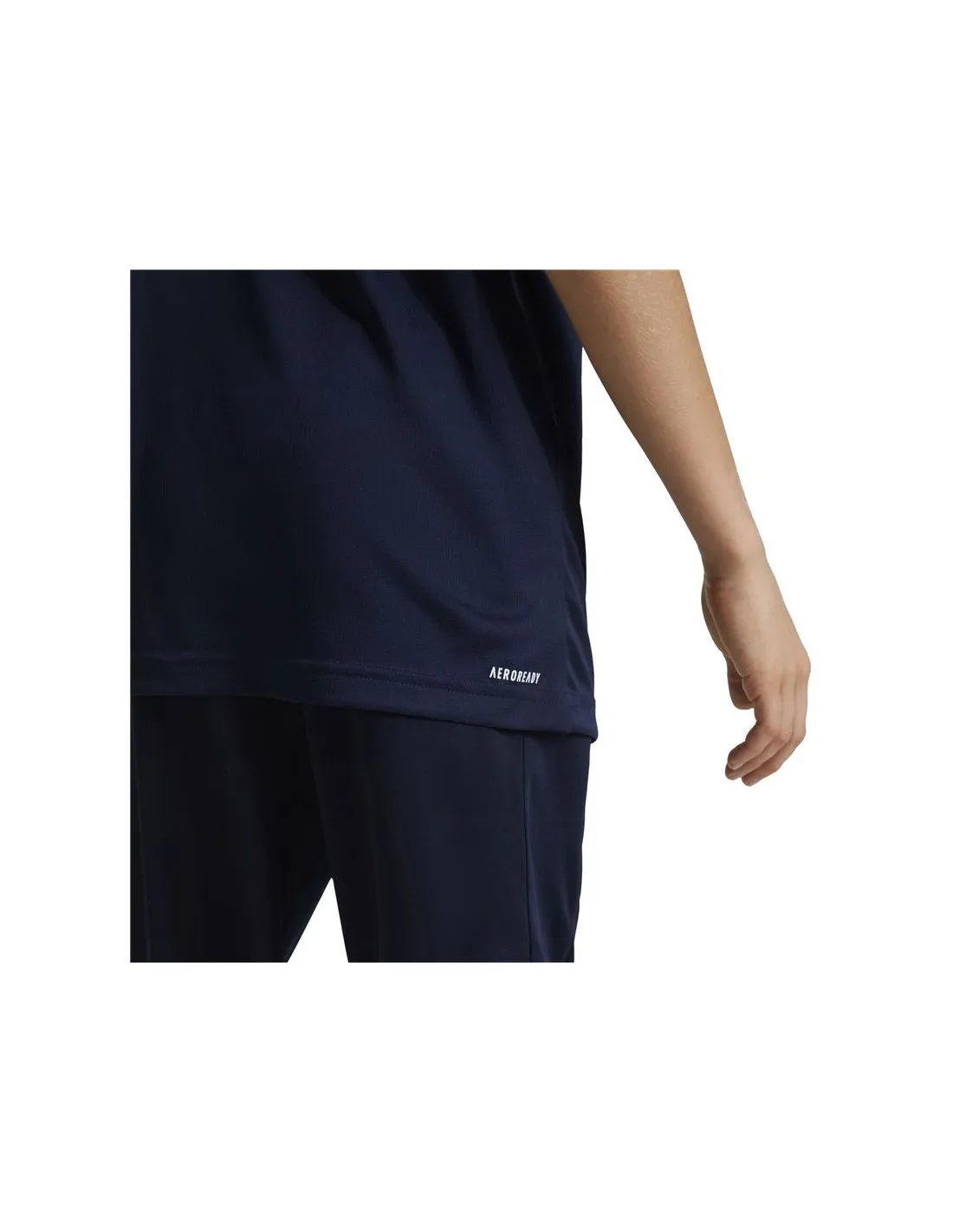 Camiseta de Fitness adidas Train Essentials Logo Regular Fit Infantil Azul