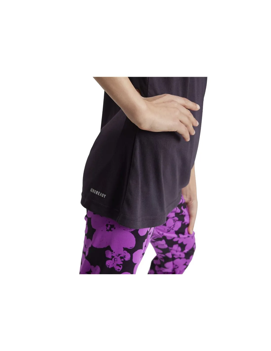 Camiseta de Fitness adidas Train Essentials Regular Fit Logo Niña Morado