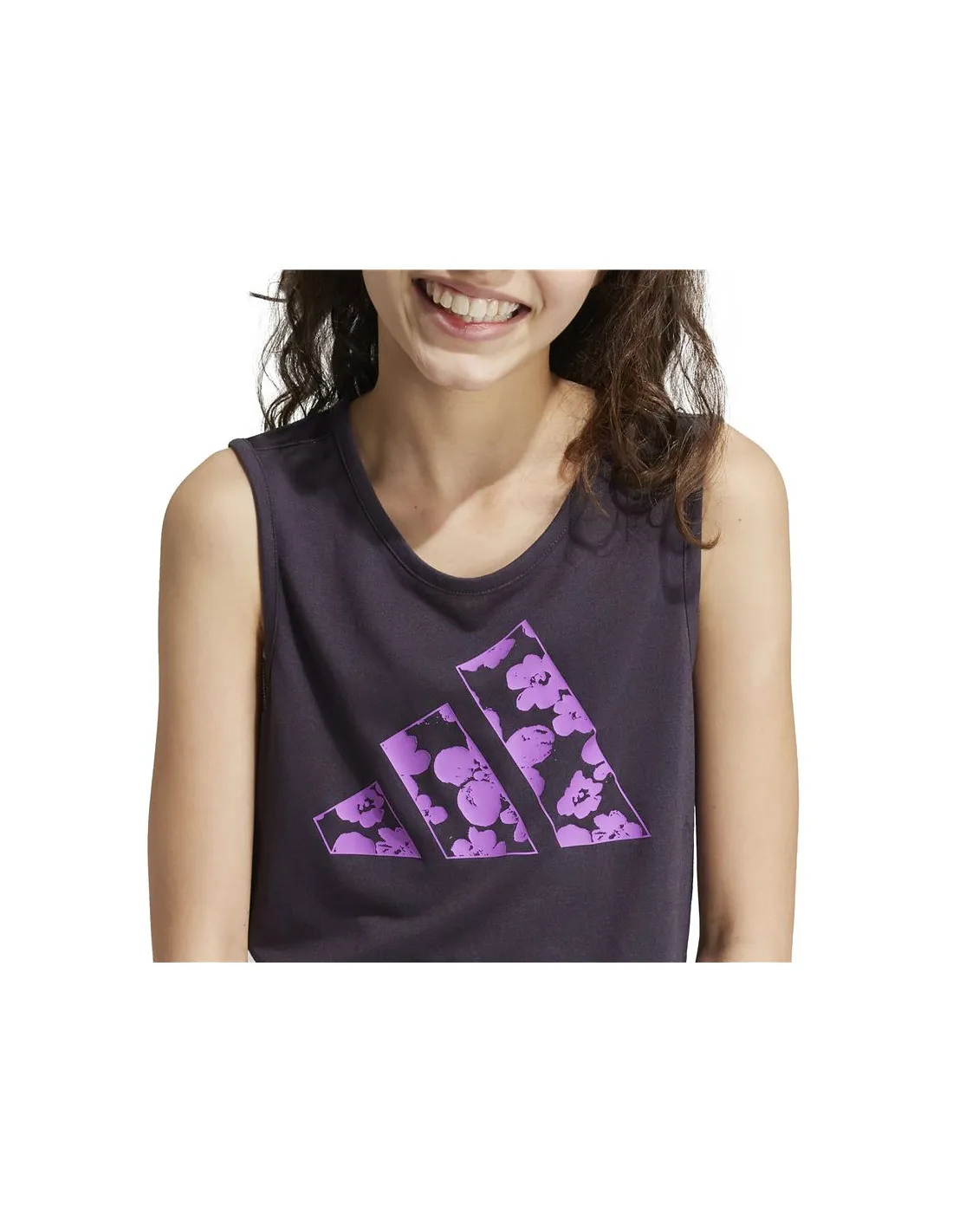 Camiseta de Fitness adidas Train Essentials Regular Fit Logo Niña Morado
