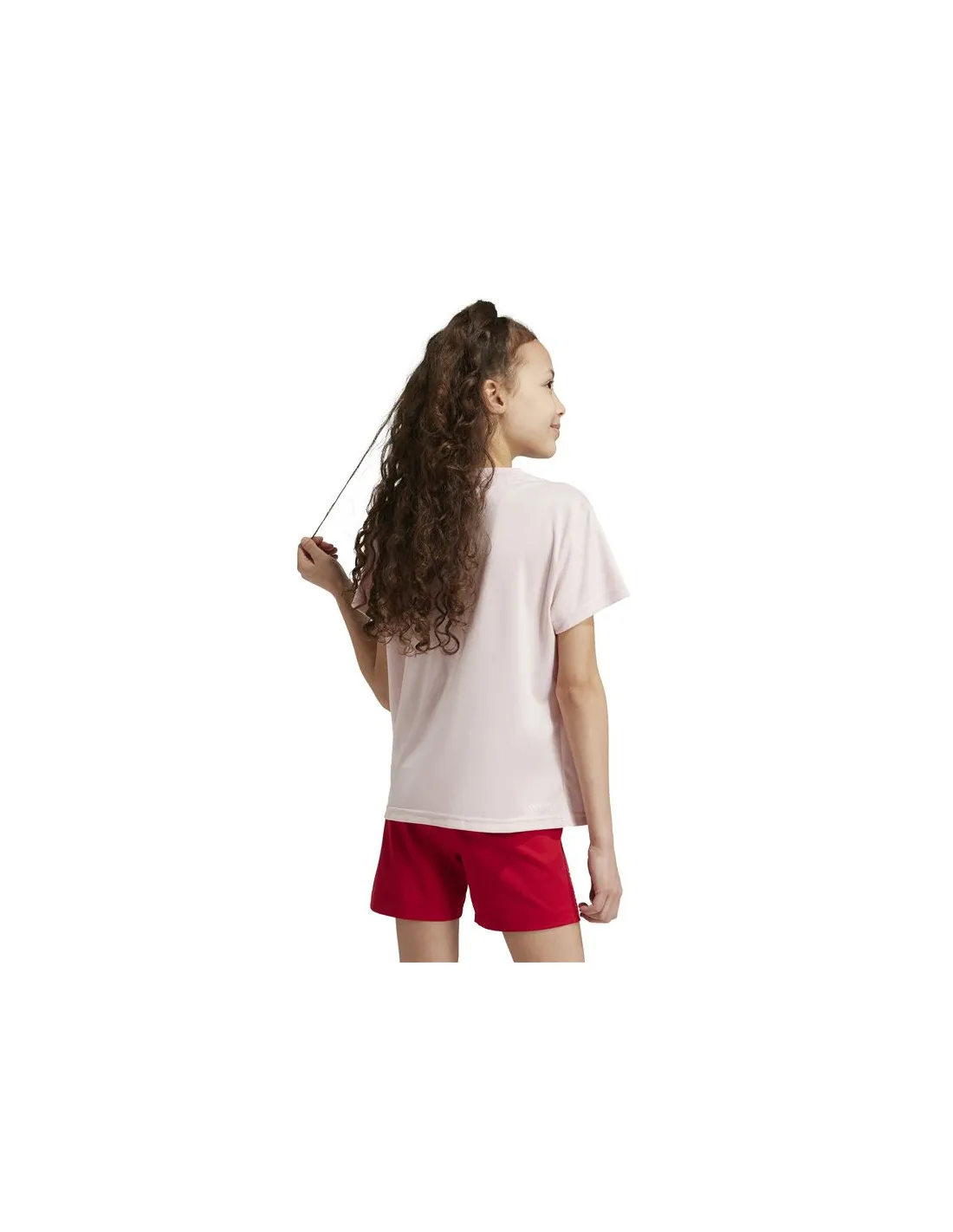 Camiseta de Fitness adidas Train Essentials Regular Fit Logo Training Niña Rosa