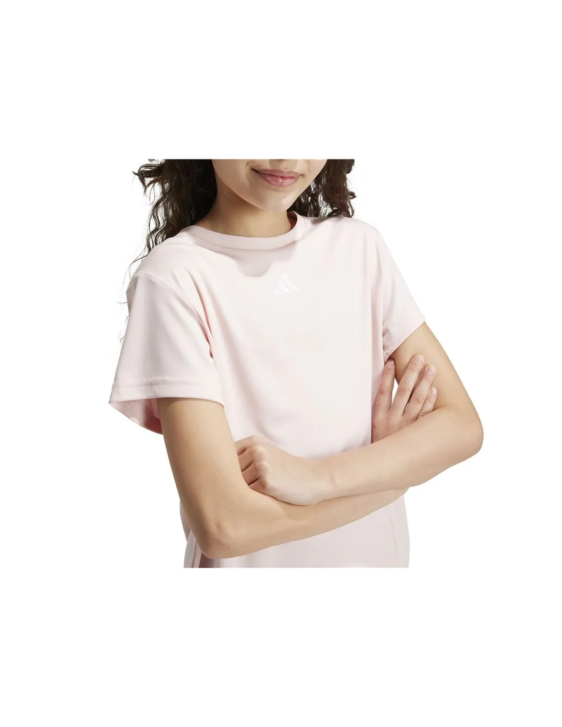 Camiseta de Fitness adidas Train Essentials Regular Fit Logo Training Niña Rosa