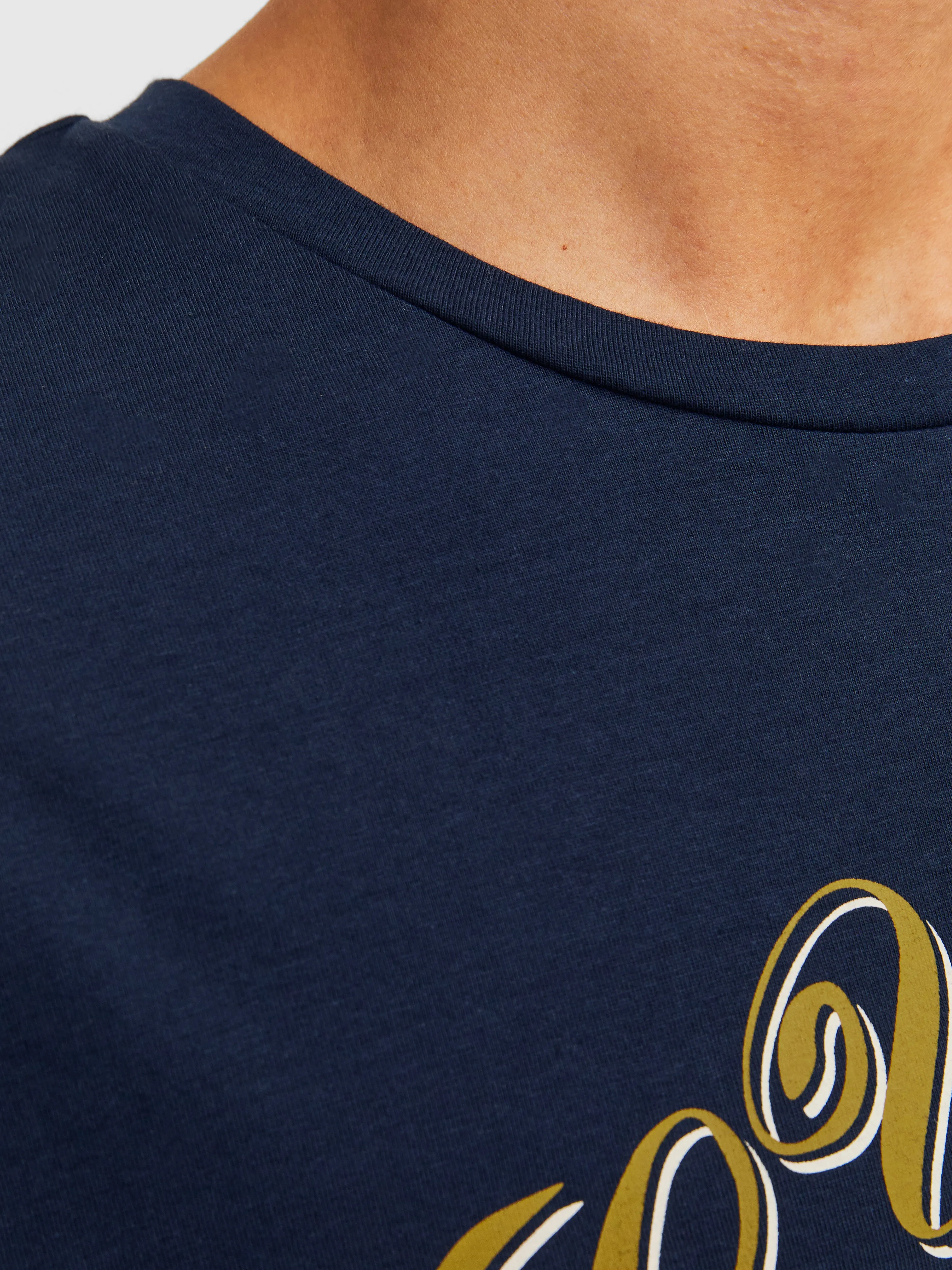 Camiseta Logotipo Cuello redondo | Azul oscuro | Jack & Jones®