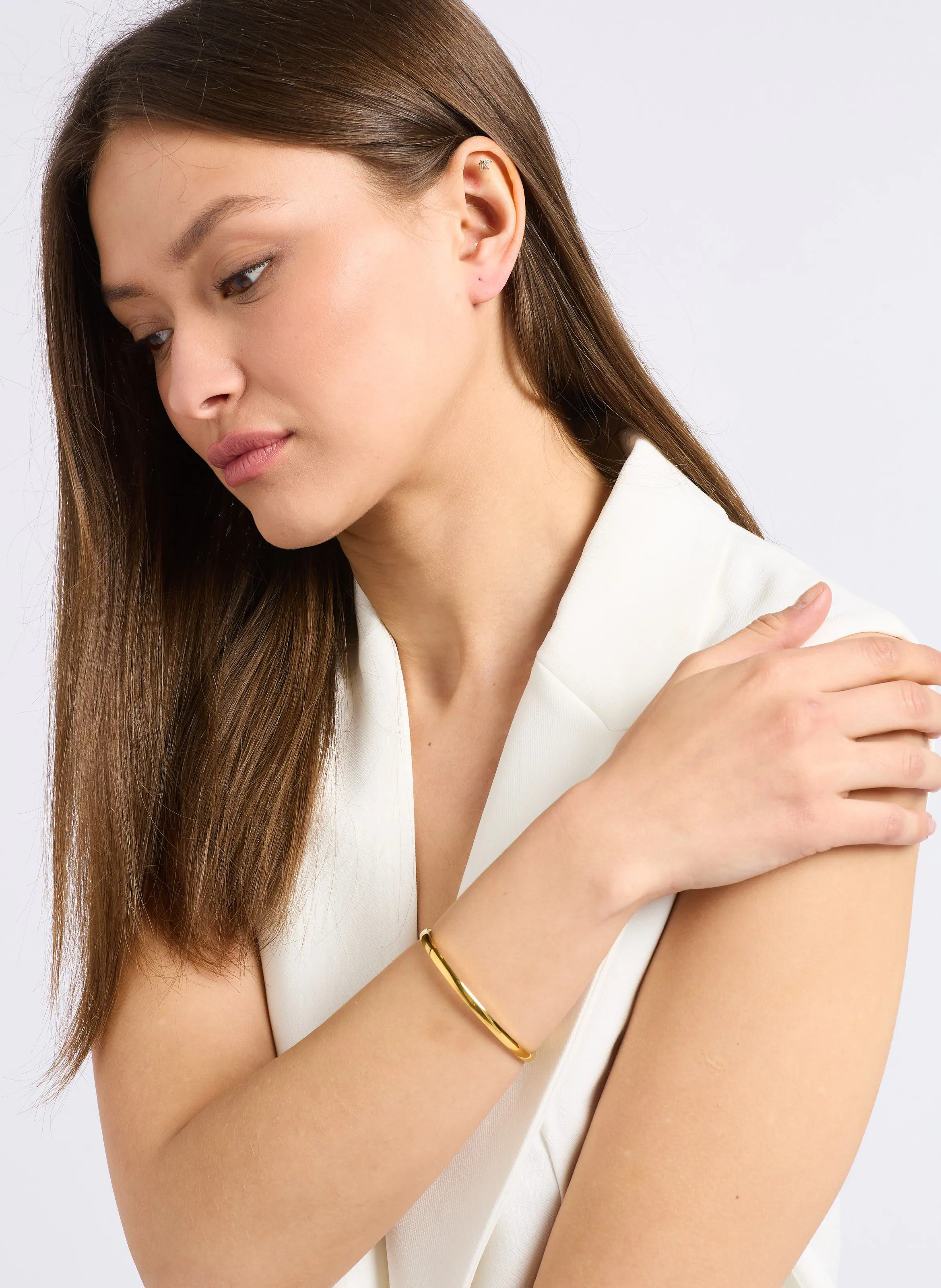 CAROLINE NAJMAN CHARLIE  BRAZALETE DE LATóN EN DORADO