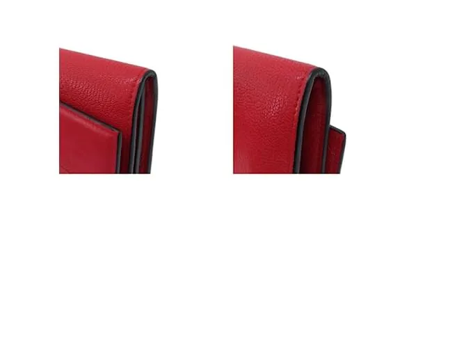 Cartera larga de cuero rojo Miu Miu Roja 