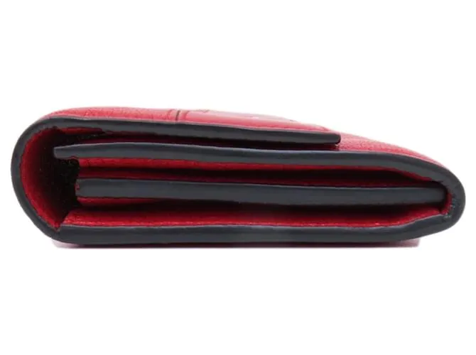 Cartera larga de cuero rojo Miu Miu Roja 