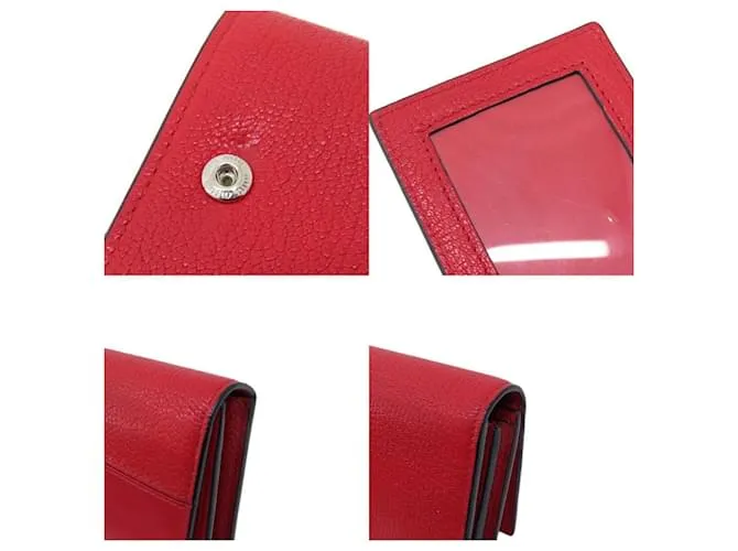 Cartera larga de cuero rojo Miu Miu Roja 