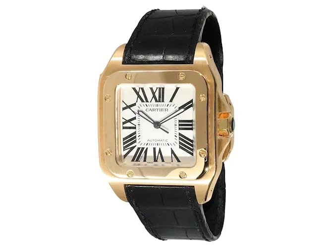 Cartier Santos 100 W20071Y1 Reloj de hombre en 18oro amarillo kt Plata Metálico 