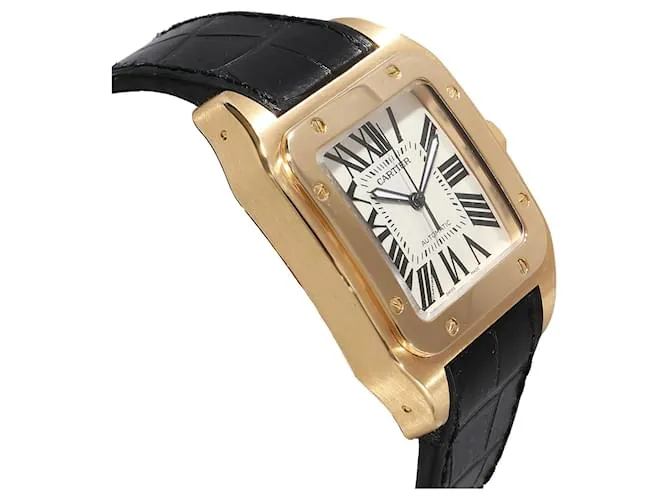 Cartier Santos 100 W20071Y1 Reloj de hombre en 18oro amarillo kt Plata Metálico 