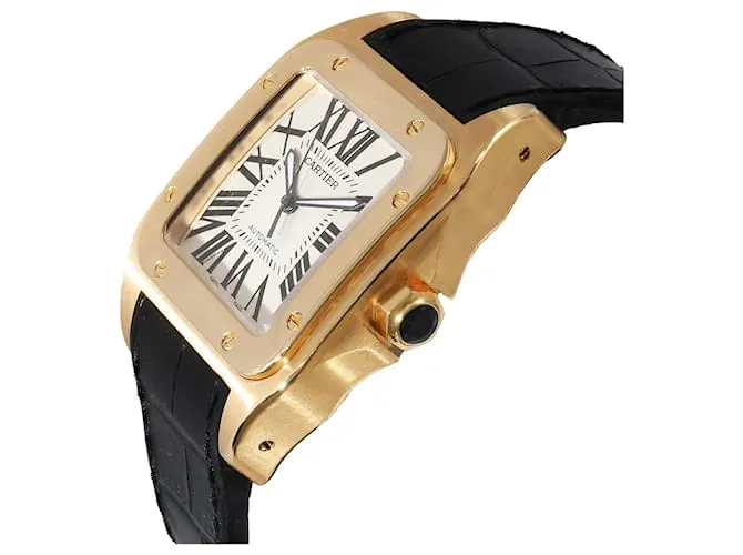 Cartier Santos 100 W20071Y1 Reloj de hombre en 18oro amarillo kt Plata Metálico 