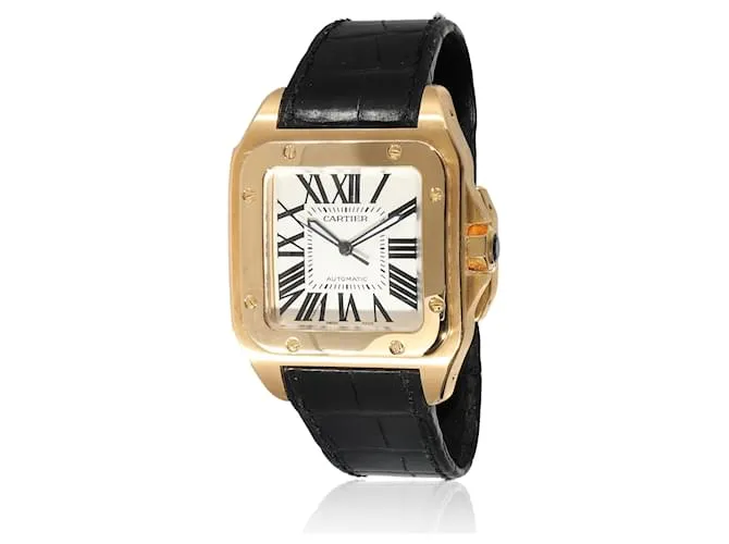 Cartier Santos 100 W20071Y1 Reloj de hombre en 18oro amarillo kt Plata Metálico 