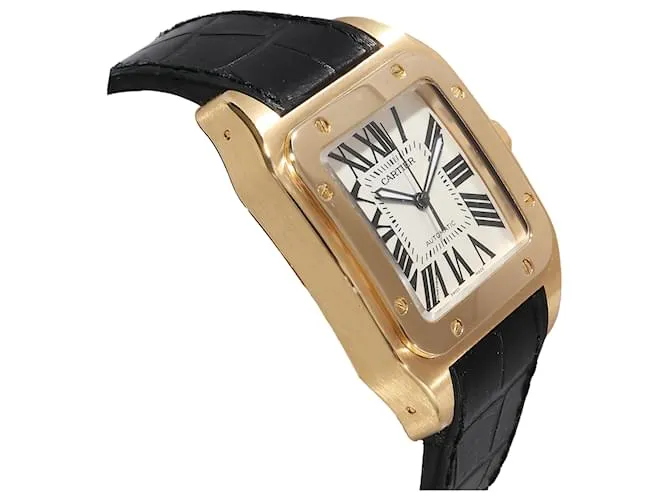 Cartier Santos 100 W20071Y1 Reloj de hombre en 18oro amarillo kt Plata Metálico 