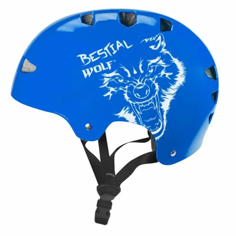 Casco Bestial Wolf Skull Blue