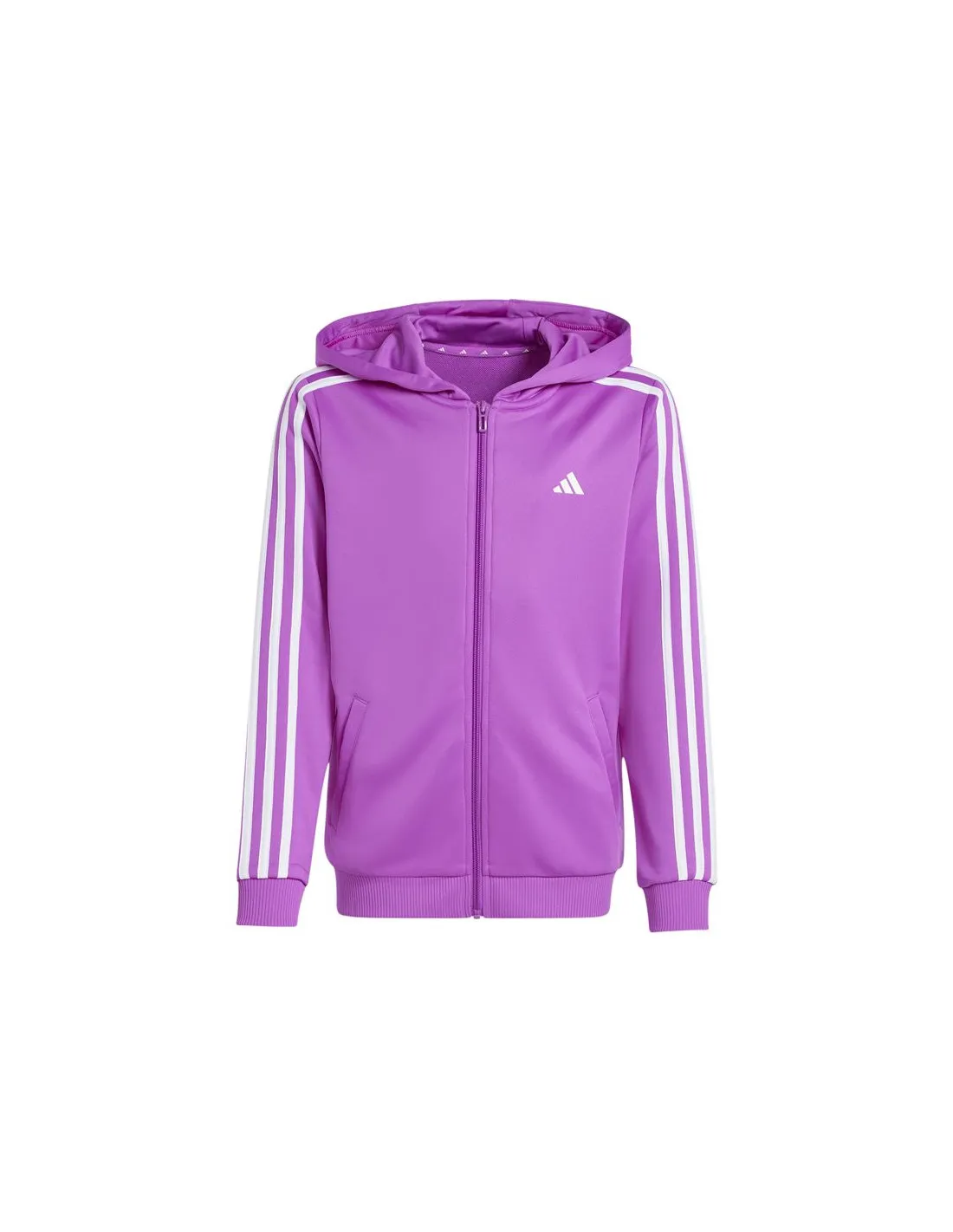 Chaqueta adidas Essentials Aeroready 3 Bandas Regular Fit Niño Morado