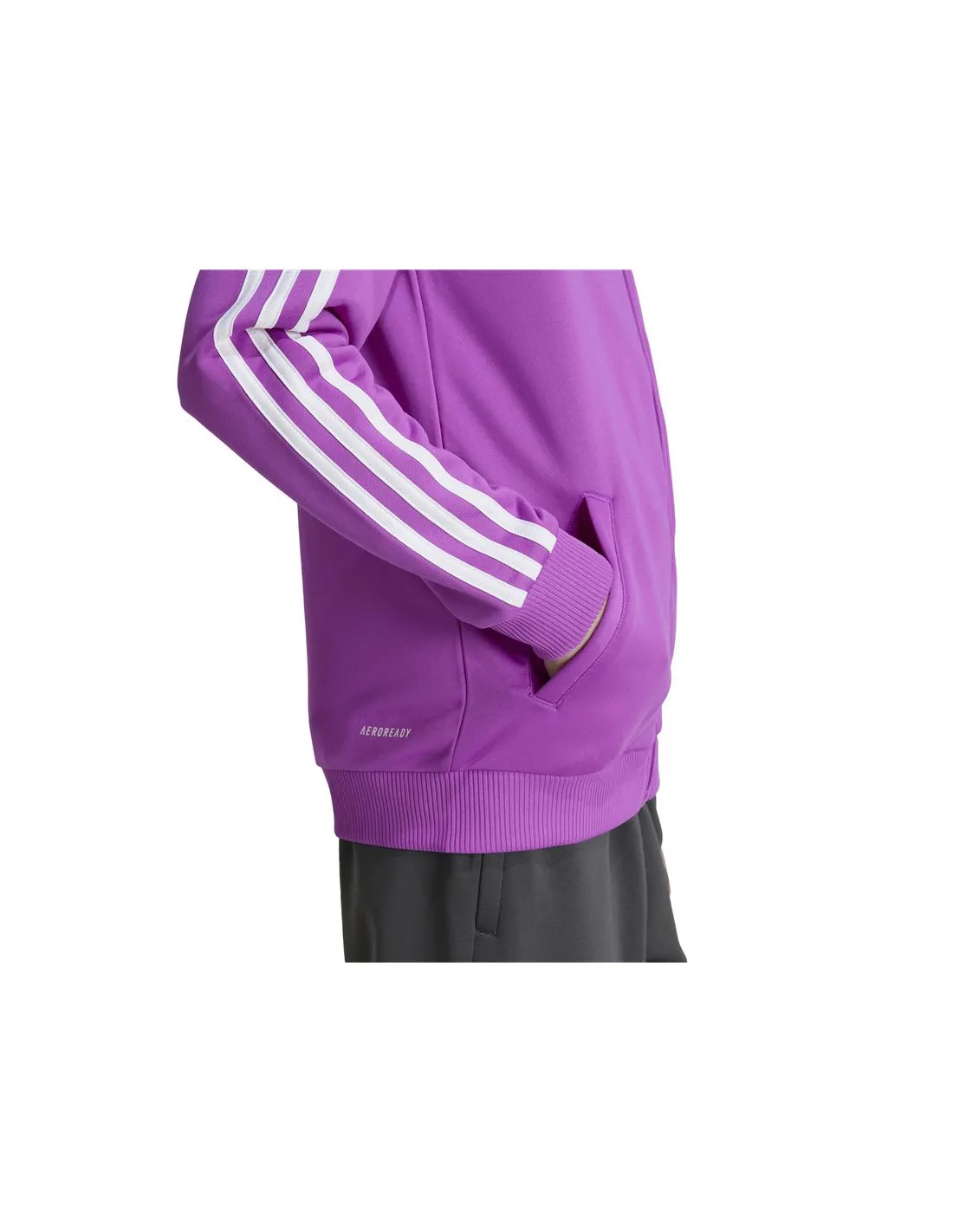 Chaqueta adidas Essentials Aeroready 3 Bandas Regular Fit Niño Morado