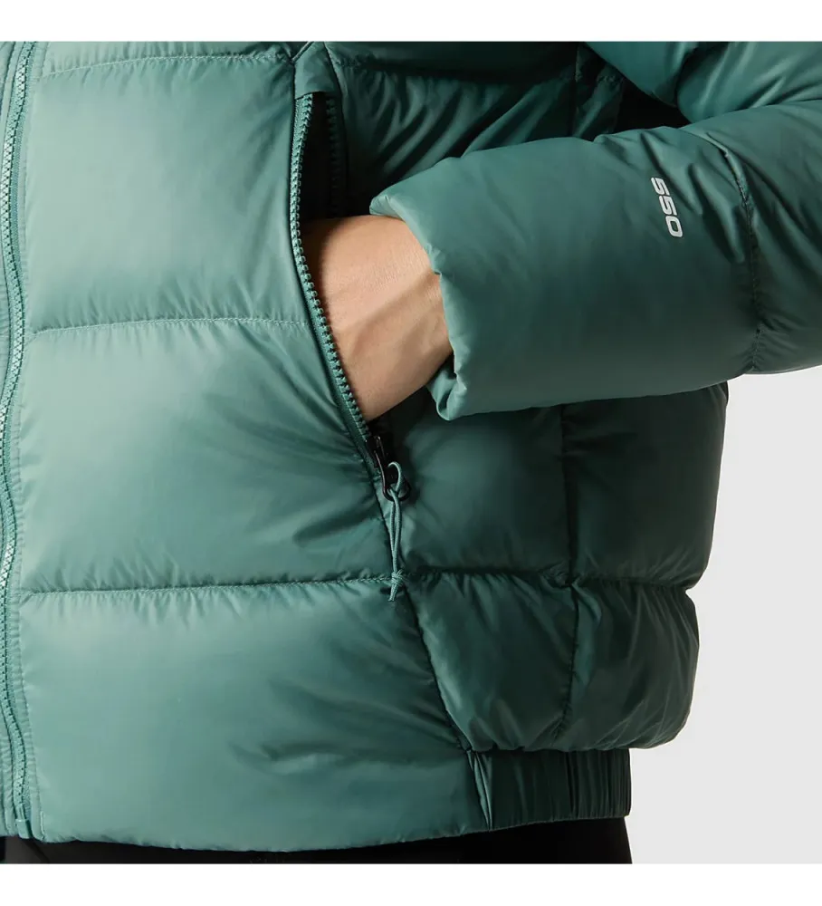 CHAQUETA DE PLUMÓN CON CAPUCHA HYALITE verde