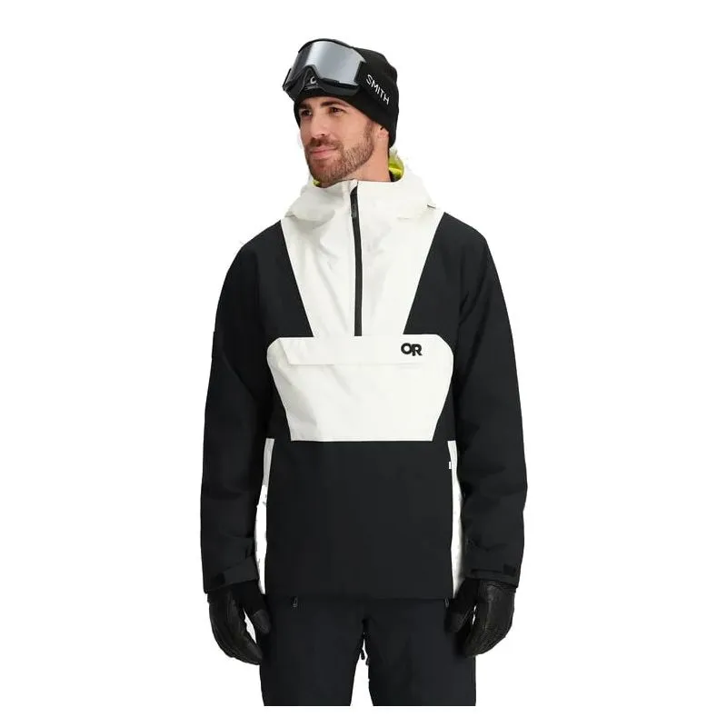 Chaqueta Outdoor Research Snowcrew Anorak, Hombre (Negro/Nieve)